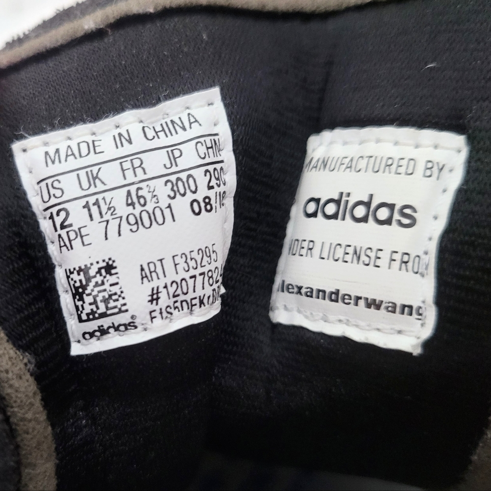Adidas Originals Alexander Wang AW Skate Super Shoes F35295 White Black Size 12 - Picture 14 of 14